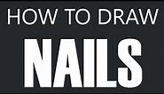 How To Draw A Nail - Sharp Metal Nail Drawing (Hammered Nails)