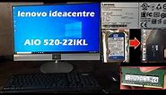 lenovo ideacentre AIO 520-22IKL | i3 3.40GHz | 8GB | SSD 256GB | Installation Windows 10 Pro 64-bit