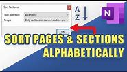 OneNote - How to Sort Pages/Sections ALPHABETICALLY (Automation Trick!)