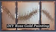 Rose Gold Glitter Art / Easy DIY