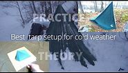 Best 4 X 3 tarp setup for cold weather.