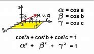 Physics 1 - Vectors (19 of 21) Finding The Direction Cosine