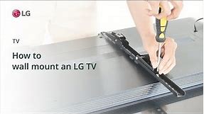 How to wall mount an LG TV