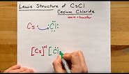 Lewis Structure of CsCl, caesium chloride