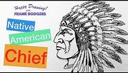 How to Draw a Native American Chief. Iconic Faces #8 Live Illustration with Frank Rodgers