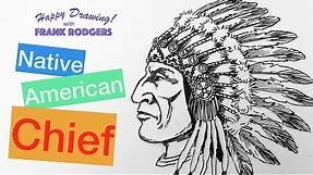 How to Draw a Native American Chief. Iconic Faces #8 Live Illustration with Frank Rodgers