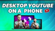 How to get YOUTUBE STUDIO DESKTOP SITE on a PHONE OR TABLET - iOS & Android
