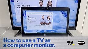 How To Use Your TV as a Computer Monitor - Tech Tips from Best Buy
