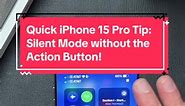 Quick iPhone 15 Pro Tip: Silent Mode without the Action Button! #iPhone15Pro #iPhoneTricks #TechTips #SilentMode #AppleTech #SmartphoneHacks #ActionButton #TechLife #GadgetGuide #iPhoneUsers #iPhone15ProMax