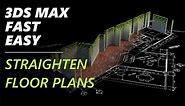 Align and Straighten Angled Floor Plans in 3ds Max