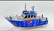 Make An Amazing Electric Boat With Pepsi Cans and DC motor - DIY BOAT