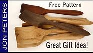 Make a Simple Wooden Spatula - Free Pattern on my Site
