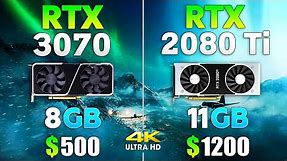 RTX 3070 vs RTX 2080 Ti - Test in 8 Games