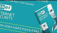 ESET NOD32 ANTIVIRUS Free Trial License activation key for 30 days | September 13, 2023