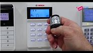 Adding a remote control on a Bosch 3000 alarm panel with an icon keypad.