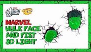 Marvel Avengers Assemble - Hulk Smash- Hulk Face & Fist 3D Deco Light - Night Light- Toyz in a Box