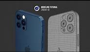 iPhone 12 3D modeling; how to model the front camera of the iPhone 12 in cinema 4d (part 8)