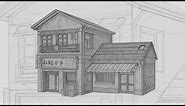 How To Draw a Japanese Storefront in Perspective