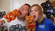 GIANT GUMMY BEAR ON A STICK! (How To Make) // SoCassie