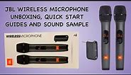 JBL Wireless Microphone Unboxing, Quick Start Guides And Sound Sample