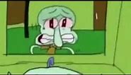 squidward crying but zoomed in.