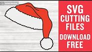 Santa Claus Hat Svg Free Cut File for Cricut