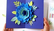 DIY Happy Mother's Day Card Pop Up Flower (Free Templates!)
