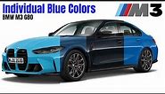 BMW M3 G80 Individual Blue Colors and Codes