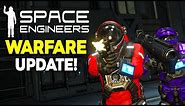 Space Engineers - NEW Warfare Weapons Update + ROCKET Launcher!