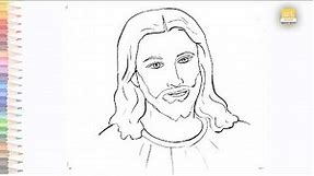 Jesus face drawing easy | How to draw Jesus Christ face
