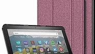 Fintie Slim Case for Kindle Fire HD 8 & Fire HD 8 Plus Tablet (12th Generation 2022 & 10th Generation 2020 Release) - Ultra Lightweight Slim Shell Stand Cover with Auto Wake/Sleep,Plum
