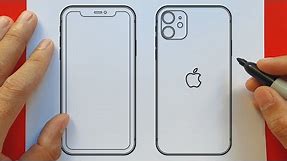 How To Draw Apple iPhone 11 13th Gen