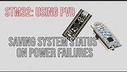 STM32 and PVD: "how to" backup system data on EEPROMs