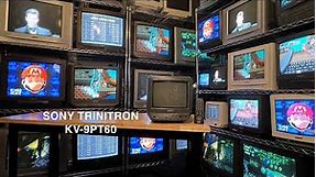 Sony Trinitron CRT TV KV-9PT60 9" Retro Gaming Curved Screen Overview Calibration Comparison Retro