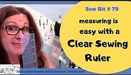How to use a clear sewing ruler