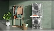 Electrolux stacking kit with slide-out shelf for frontload washer and dryer