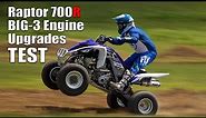 Yamaha Raptor 700R Big 3 Engine Upgrades, Barkers Exhaust, Fuel Customs Intake and Dynojet PC5 Test