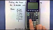 Pre-Calculus - Find the linear regression line using the TI-83/84 calculator