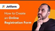 How to create an online registration form