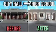 RENOVATING BLOXBURG CITY HALL INTO A HIGH SCHOOL | roblox