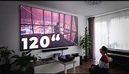 120" Screen in a Small Room - Ultra Short Throw Laser Projector & ALR Screen Review (Epson LS500)