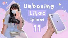Iphone 11 Unboxing Lilac (Purple) Aesthetic ASMR 🦄💜 and accessories! Indonesia ✨