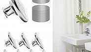 8 Pcs Shower Curtain Weights Magnetic with Back Tack, Keep Curtain Liners Closed&Tight to Side Walls, Windproof Stop Protect Splash Clips Heavy Strong Magnets Add Weight with 16 Patch, for All Tubs