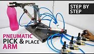 Pneumatic Industrial Pick and Place Robotic Arm | 4 DOF Gripper Arm