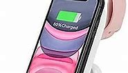 Wireless Charger,3 in 1 Fast Qi Standard Wireless Charging Station Stand Dock Charger Stand for iPhone 12/12 Pro Max//SE/X/XR/XS/8 Plus Qi Phone, Apple Watch Series 6/SE/5/4/3/2,AirPods 2/Pro