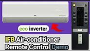 how to use IFB ac remote | eco inverter demo | gayatri airzone