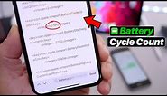 Find out Your iPhone BATTERY Cycle Count!