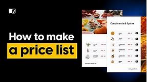 How to Make a Price List | Flipsnack.com