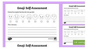 Emoji Self-Assessment Worksheet
