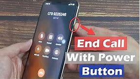 How To End Call With Power Button (Lock Screen) On iPhone